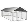 Outdoor Dog Kennel with Roof 236.2"x78.7"x59.1"