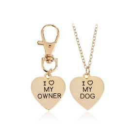 love My OwnerI love My Dog Pet Dog Bone Necklace