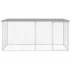 Chicken Cage with Roof Light Gray 79.9"x38.6"x35.4" Galvanized Steel