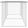 Chicken Cage with Roof Light Gray 79.9"x38.6"x35.4" Galvanized Steel