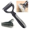 Pet Deshedding Brush Dog Cat Hair Remover Mitt Massage Brush Grooming Brush Comb