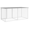 Chicken Cage with Roof Light Gray 79.9"x38.6"x35.4" Galvanized Steel