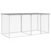 Chicken Cage with Roof Light Gray 79.9"x38.6"x35.4" Galvanized Steel