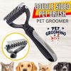 Pet Deshedding Brush Dog Cat Hair Remover Mitt Massage Brush Grooming Brush Comb