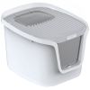 Top Entry Cat Litter Box with Perforated Cover and Scoop, New Cat Litter Drawer Cat Toilet Fully Secured Litter Box, Cats Jump in Entry Dome