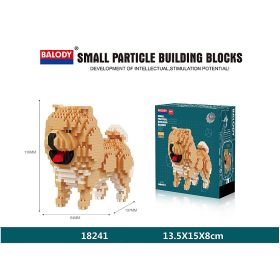 Cartoon Dog Building Blocks Mini Dachshund Poodle Doberman Model Children's Toy Gift Dog Pet Building Blocks (Color: 18241)