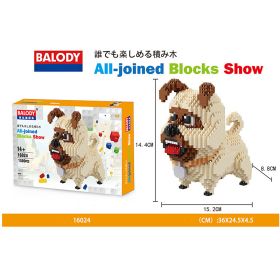 Cartoon Simulation Pet Dog Building Blocks Mini Dachshund Poodle Doberman Model Children's Toy Gift Dog Pet Building Blocks (Color: 16024)