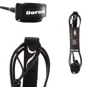 DORSAL Premium ProComp Surfboard 6 7 8 9 10 FT Surf Leash - Black (Color: Black, size: 7 FT)