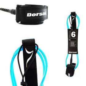 DORSAL Premium Surfboard 6 7 8 9 10 FT Surf Leash - Blue (Color: Blue, size: 10 FT Longboard)