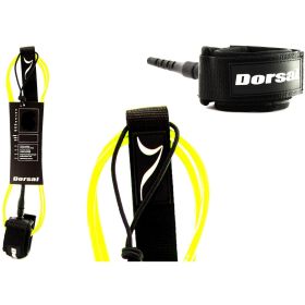 DORSAL Premium Surfboard 6 7 8 9 10 FT Surf Leash - Yellow (Color: Yellow, size: 9 FT Longboard)