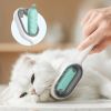 Cat Brushes for Indoor Cats, Dog Brush for Shedding with Metal Cat Comb, Self Cleaning Pet Hair Brush with Release Button for Grooming Kitten