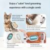 Cat Brushes for Indoor Cats, Dog Brush for Shedding with Metal Cat Comb, Self Cleaning Pet Hair Brush with Release Button for Grooming Kitten